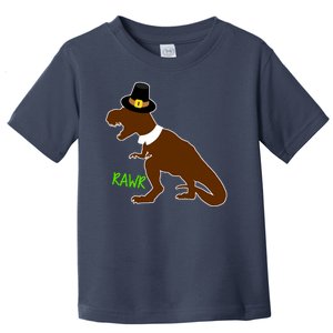 Dinosaur Thanksgiving T-Rex Pilgrim Toddler T-Shirt