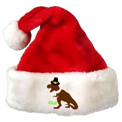 Dinosaur Thanksgiving T-Rex Pilgrim Premium Christmas Santa Hat