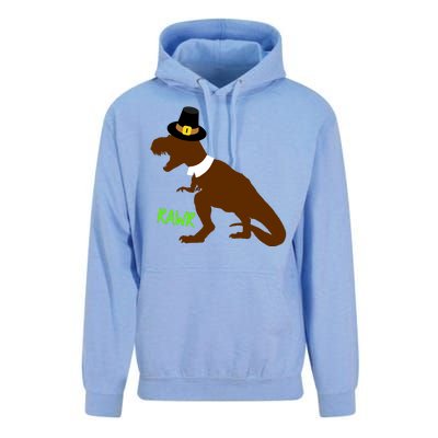 Dinosaur Thanksgiving T-Rex Pilgrim Unisex Surf Hoodie