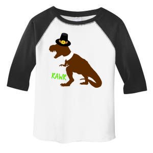 Dinosaur Thanksgiving T-Rex Pilgrim Toddler Fine Jersey T-Shirt