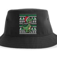 Dinosaur Ugly Christmas Sustainable Bucket Hat