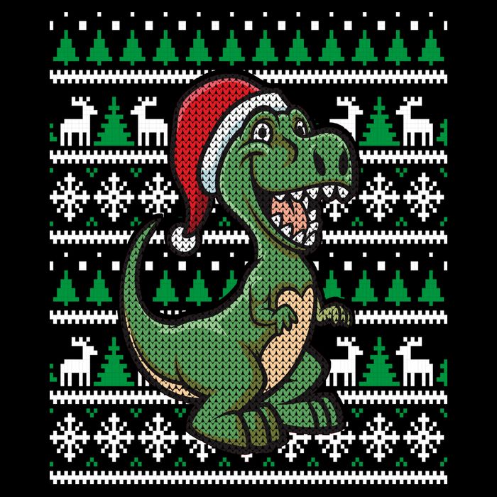 Dinosaur Ugly Christmas Sustainable Bucket Hat