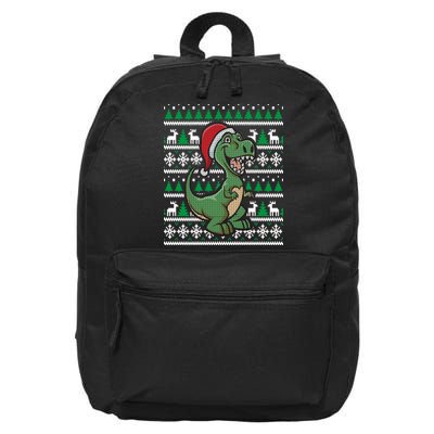 Dinosaur Ugly Christmas 16 in Basic Backpack