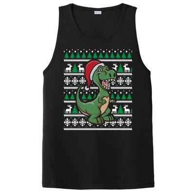 Dinosaur Ugly Christmas PosiCharge Competitor Tank