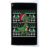 Dinosaur Ugly Christmas Golf Towel