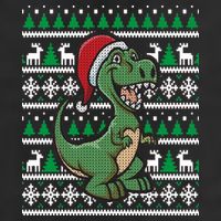 Dinosaur Ugly Christmas Golf Towel