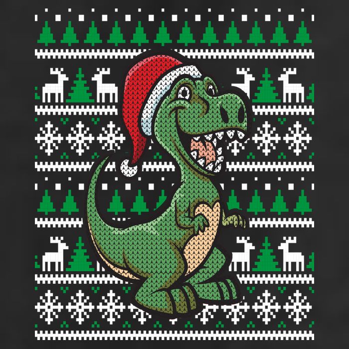 Dinosaur Ugly Christmas Golf Towel