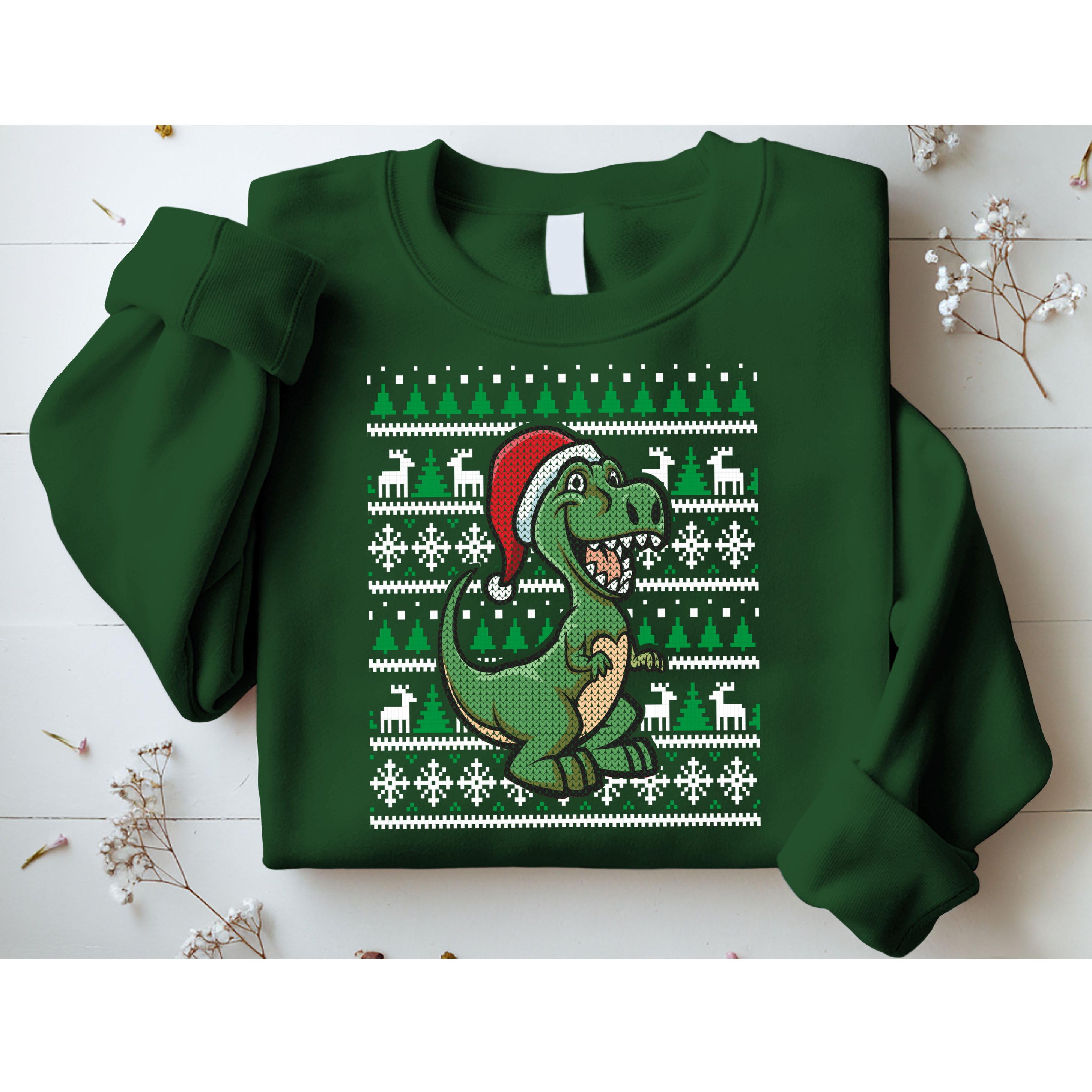 Dinosaur Ugly Christmas Sweatshirt