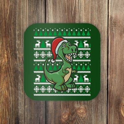 Dinosaur Ugly Christmas Coaster