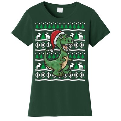 Dinosaur Ugly Christmas Women's T-Shirt