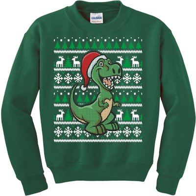 Dinosaur Ugly Christmas Kids Sweatshirt