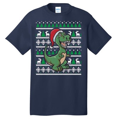 Dinosaur Ugly Christmas Tall T-Shirt