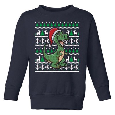 Dinosaur Ugly Christmas Toddler Sweatshirt