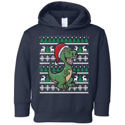 Dinosaur Ugly Christmas Toddler Hoodie