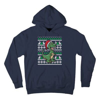 Dinosaur Ugly Christmas Tall Hoodie