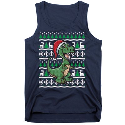 Dinosaur Ugly Christmas Tank Top