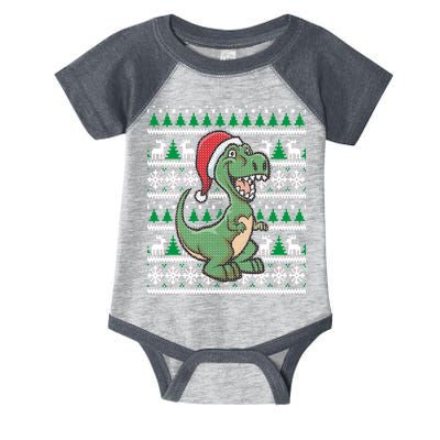 Dinosaur Ugly Christmas Infant Baby Jersey Bodysuit