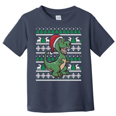 Dinosaur Ugly Christmas Toddler T-Shirt