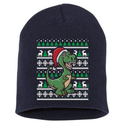 Dinosaur Ugly Christmas Short Acrylic Beanie