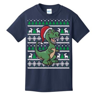 Dinosaur Ugly Christmas Kids T-Shirt