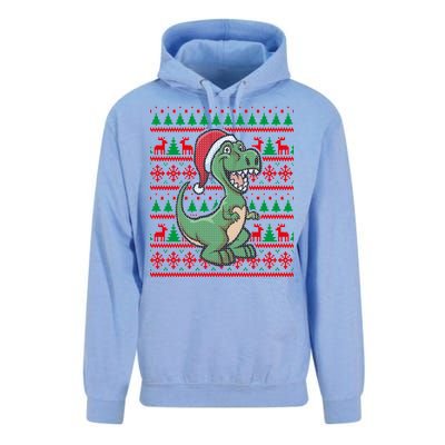 Dinosaur Ugly Christmas Unisex Surf Hoodie