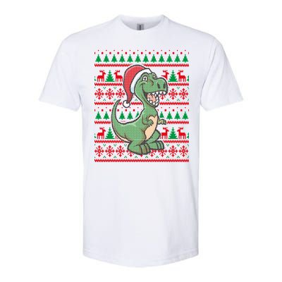 Dinosaur Ugly Christmas Softstyle CVC T-Shirt