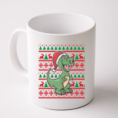 Dinosaur Ugly Christmas Coffee Mug