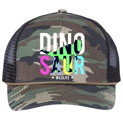 Dinosaur Wildlife Retro Rope Trucker Hat Cap