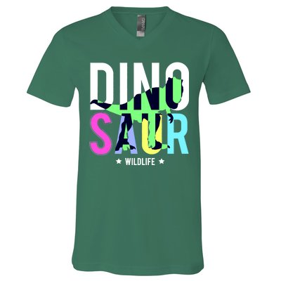 Dinosaur Wildlife V-Neck T-Shirt