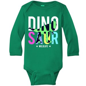 Dinosaur Wildlife Baby Long Sleeve Bodysuit