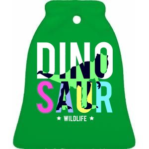 Dinosaur Wildlife Ceramic Bell Ornament