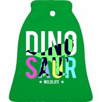 Dinosaur Wildlife Ceramic Bell Ornament