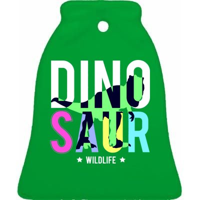 Dinosaur Wildlife Ceramic Bell Ornament