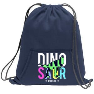 Dinosaur Wildlife Sweatshirt Cinch Pack Bag