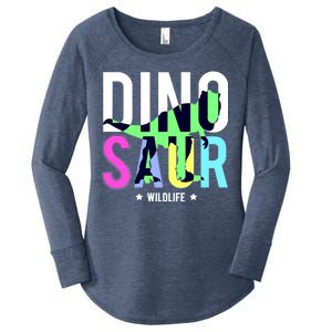 Dinosaur Wildlife Women's Perfect Tri Tunic Long Sleeve Shirt