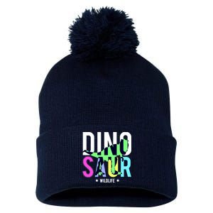 Dinosaur Wildlife Pom Pom 12in Knit Beanie