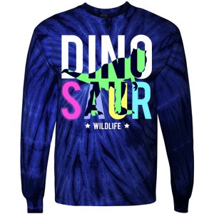 Dinosaur Wildlife Tie-Dye Long Sleeve Shirt