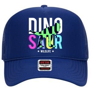 Dinosaur Wildlife High Crown Mesh Back Trucker Hat