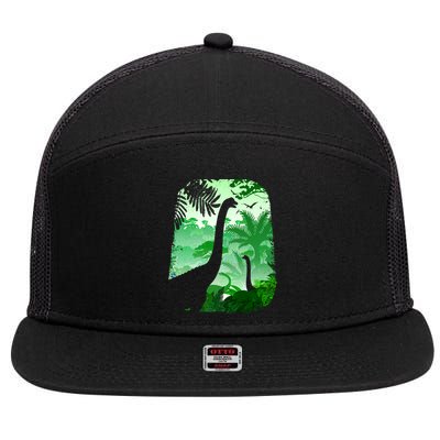 Dinosaur World 7 Panel Mesh Trucker Snapback Hat