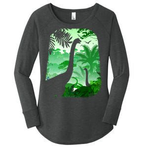 Dinosaur World Women's Perfect Tri Tunic Long Sleeve Shirt