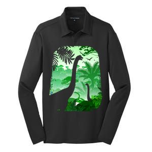 Dinosaur World Silk Touch Performance Long Sleeve Polo