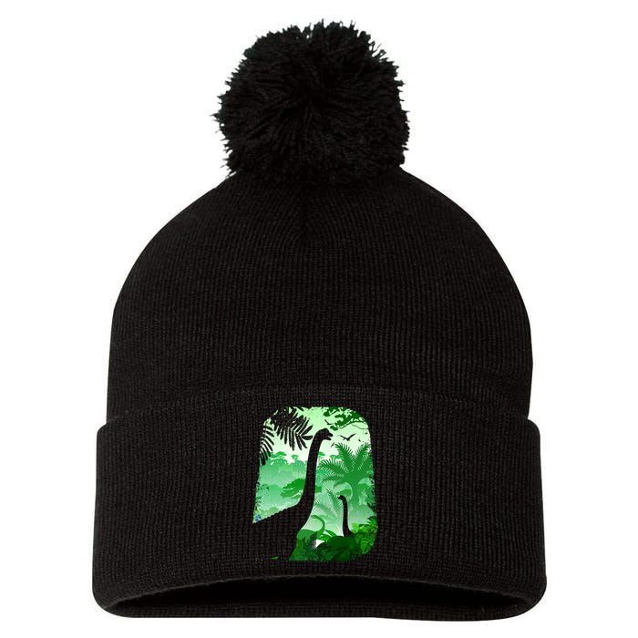 Dinosaur World Pom Pom 12in Knit Beanie