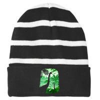 Dinosaur World Striped Beanie with Solid Band