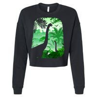 Dinosaur World Cropped Pullover Crew