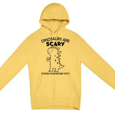 Dinosaurs Are Scary Down Syndrome isn't1 Premium Pullover Hoodie