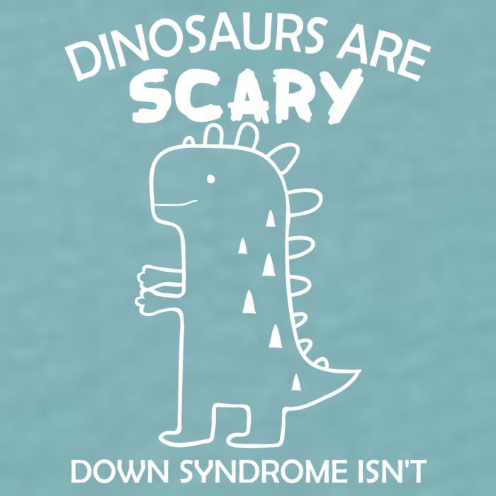 Dinosaurs Are Scary Down Syndrome isn't1 Sueded Cloud Jersey T-Shirt