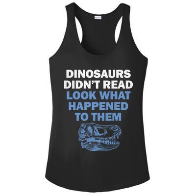 Dinosaurs Didn't Read Ladies PosiCharge Competitor Racerback Tank