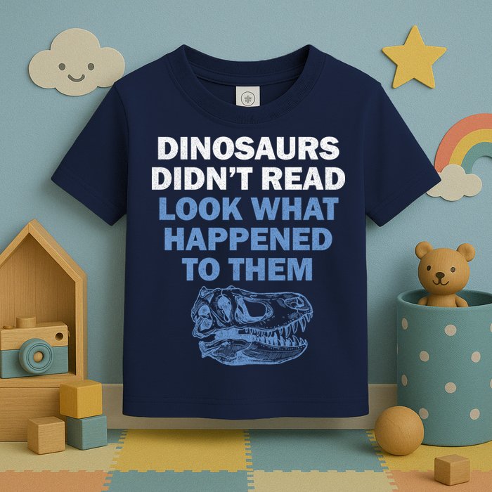 Dinosaurs Didn't Read Toddler T-Shirt
