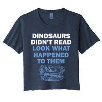 Dinosaurs Didn't Read Women's Crop Top Tee