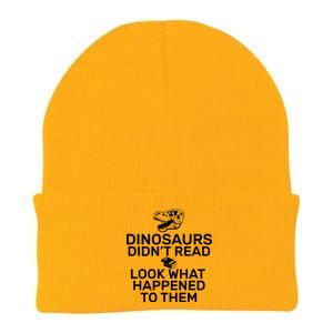 Dinosaurs Didn't Read Look What Happened To Them Knit Cap Winter Beanie